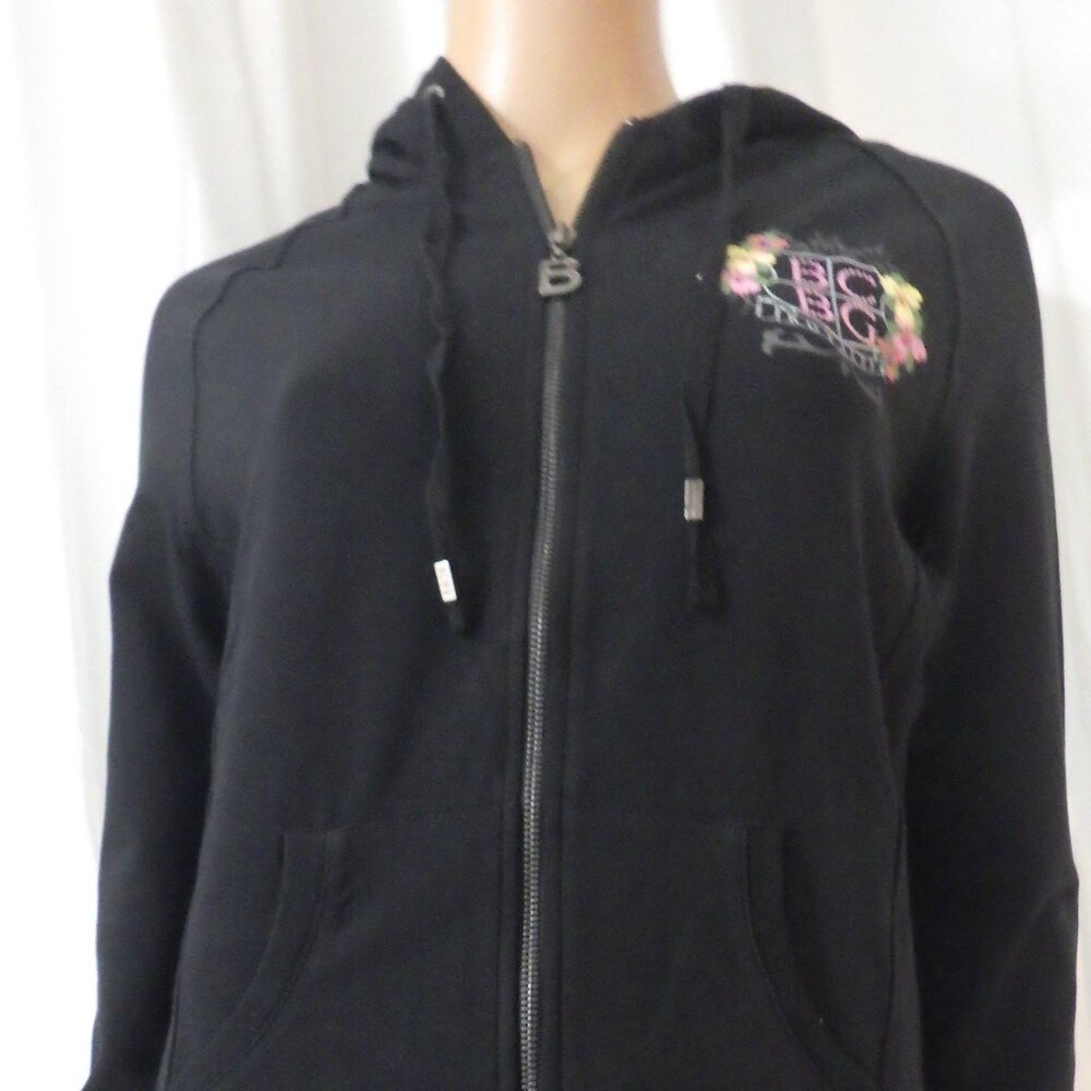 NWT BCBG sz MED, LG, XL 95% cotton PASTEL FLORAL & BLACK 2 PC TRACKSUIT - Picture 7 of 16